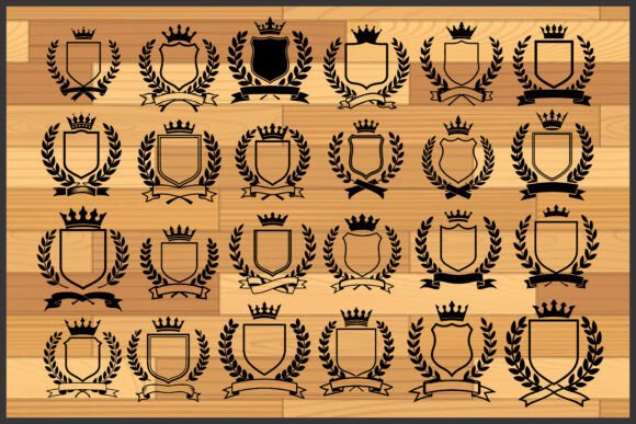 Download Royal Crest &amp; Shield Silhouette Bundle - Silhouette bundle Collection