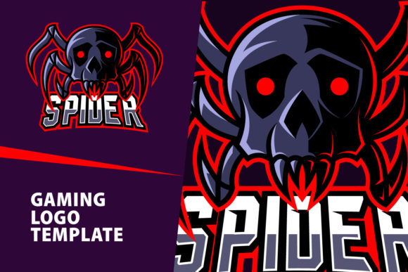 Download Spider Skull Mascot Gaming Logo Design - Mascot Collection