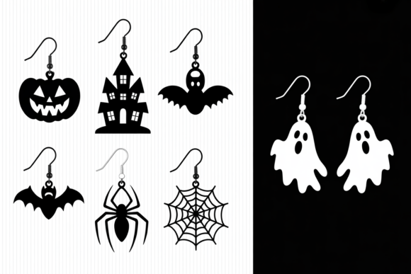 Download Halloween Earring Silhouette Bundle - Silhouette bundle Collection