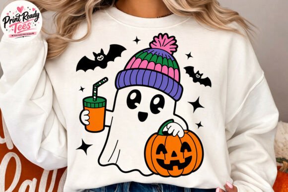 Download Cute Ghost Pumpkin Latte Halloween PNG - Halloween png Collection